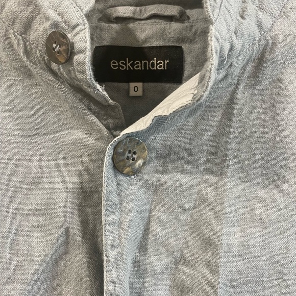 Eskander Linen Button Down Chic Oversized Top Neiman Marcus - Picture 4 of 9